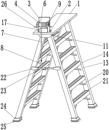 一种具有提物功能的建筑装修设计用合梯的制作方法