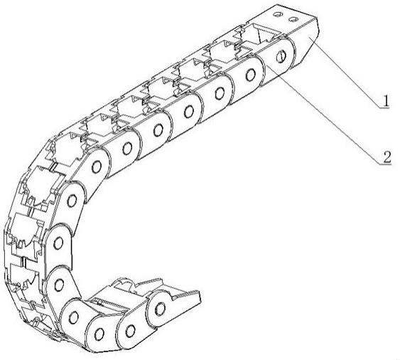 一种方便型按压式尼龙电缆拖链的制作方法