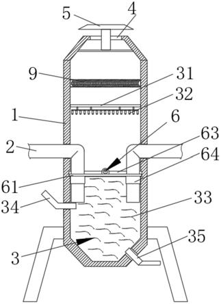 煤化工工业用喷淋式洗气塔结构的制作方法