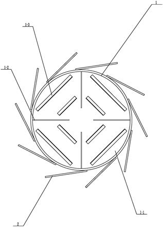 高温圆柱体内用的均匀布风装置的制作方法