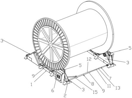 一种用于重型电缆盘展放机构的稳定结构的制作方法