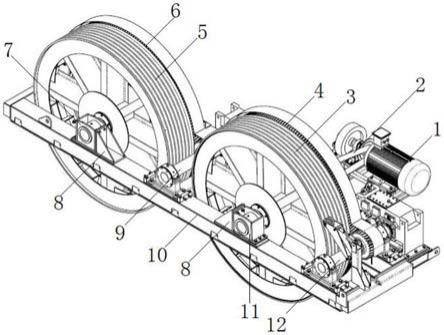 一种双驱动式大功率双轮牵引装置的制作方法