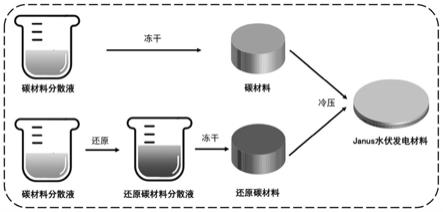 一种Janus水伏发电材料及其制备方法和应用