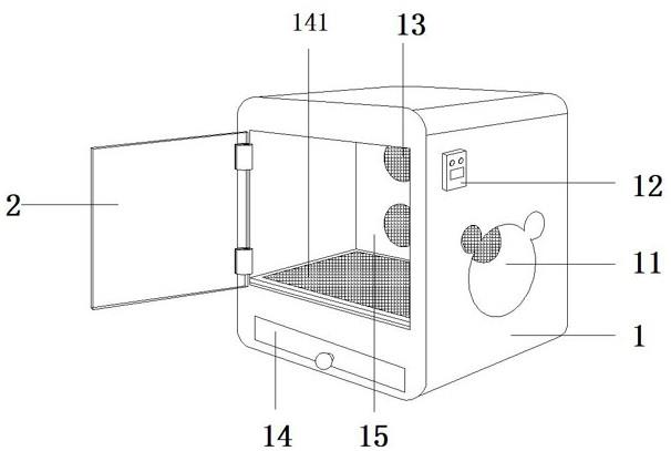 一种可收集毛的宠物烘干箱的制作方法