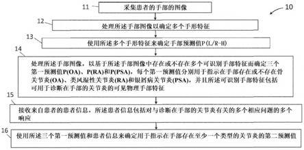 用于确定在患者的手部存在关节炎的可能性的方法和系统与流程