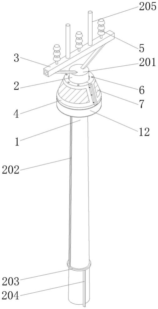 一种具有驱鸟功能的电力输送电线杆的制作方法