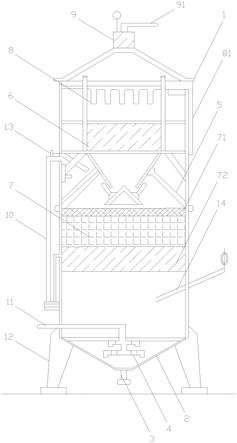 一种整体式玻璃钢厌氧塔的制作方法