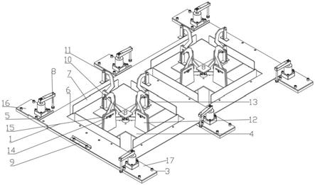 一种用于箱盖散件固定焊接的装置的制作方法