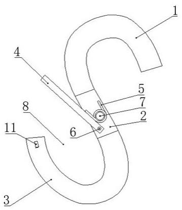 一种安全链用不易脱钩的弹簧S钩的制作方法
