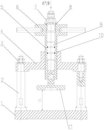一种气压式柱塞组件弹簧预紧力测量与装配装置的制作方法