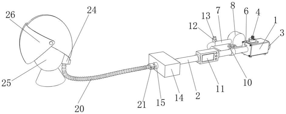 一种动力送风呼吸器的送风量检测装置的制作方法