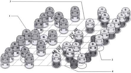 一种包含至少一个平面棋盘的三维中国象棋的制作方法