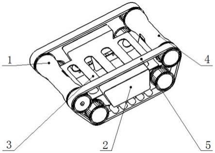 一种结构紧凑模块化设计的小型履带机器人的制作方法