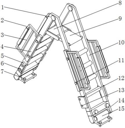 一种绿色建筑防水施工用折叠式爬梯的制作方法