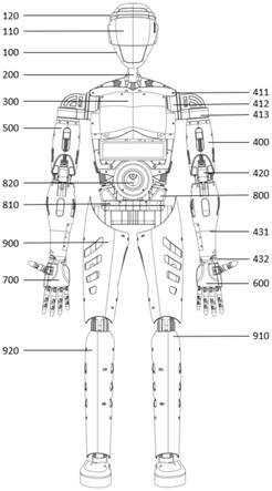 一种基于3D打印的空间站舱内活动人形机器人