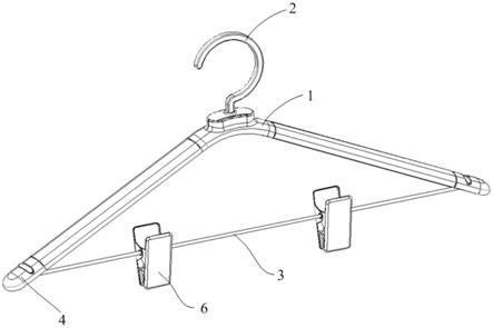 本实用新型涉及生活用品技术领域,具体提供一种晾衣架.背景技术:2.