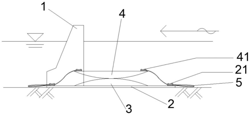一种流起式可动防波堤的制作方法 2