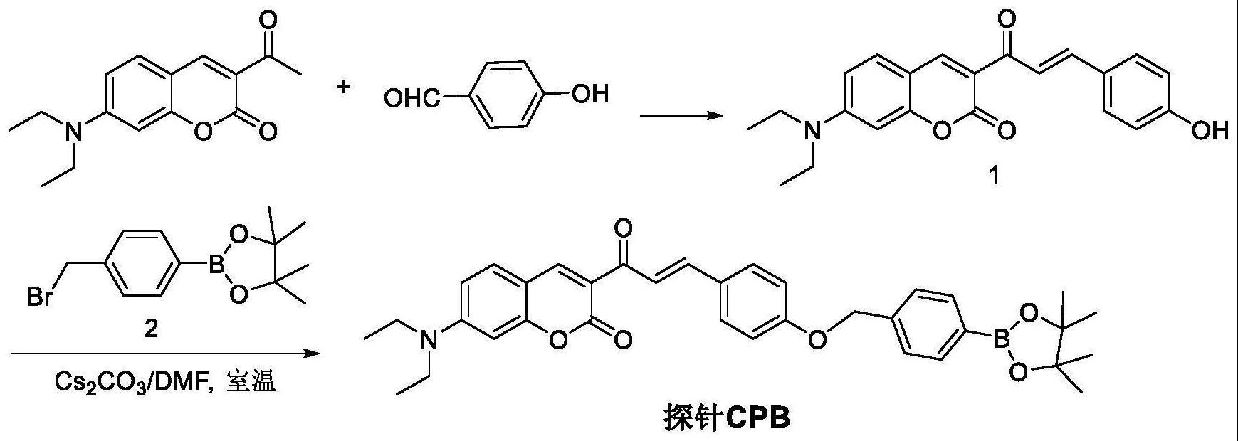 一种香豆素基荧光探针制备方法及在有机溶剂含水量和碘离子检测中的应用