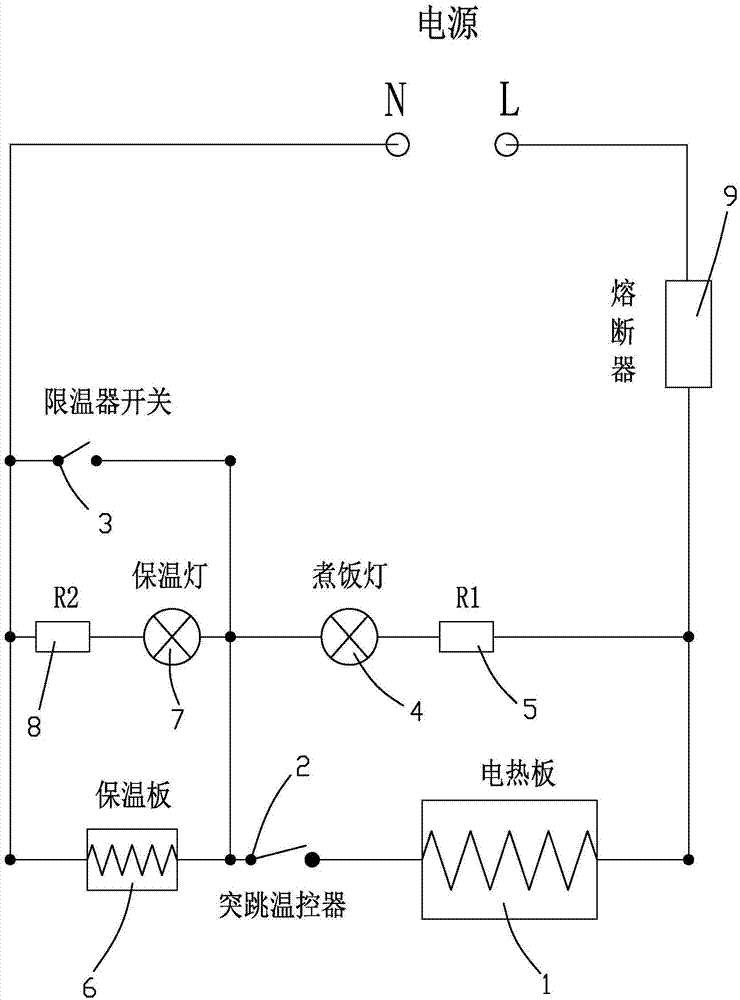 电饭锅保温开关原理图图片