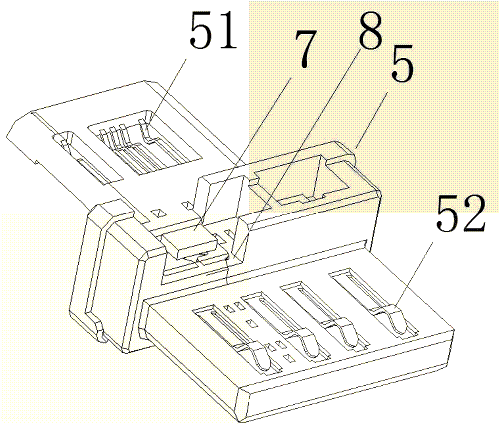 一种usb公母座转接头连接器的制作方法