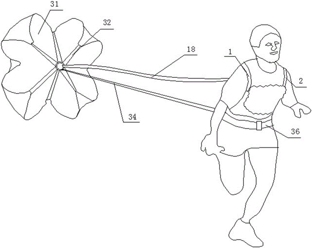 长跑运动阻力伞装置的制作方法
