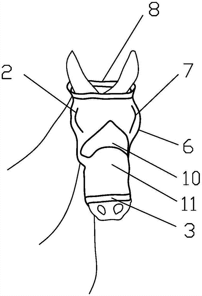 一种马属动物眼罩的制作方法
