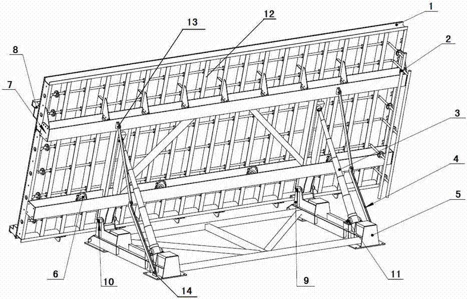 一种预制构件成型固定式多功能翻转工作模台的制作方法与工艺