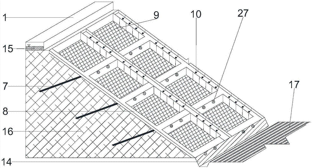 公路路堑边坡生态护坡结构的制作方法