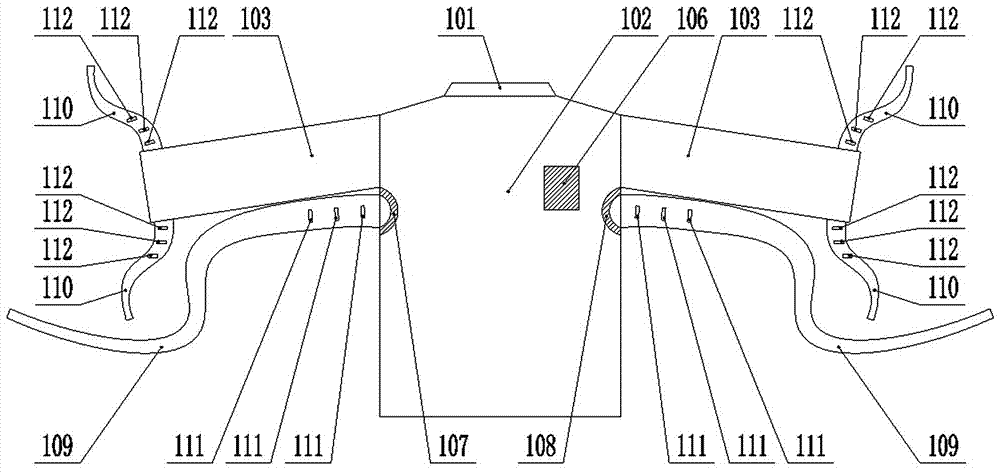 一種帶物理升、降溫裝置的約束病號服的制作方法