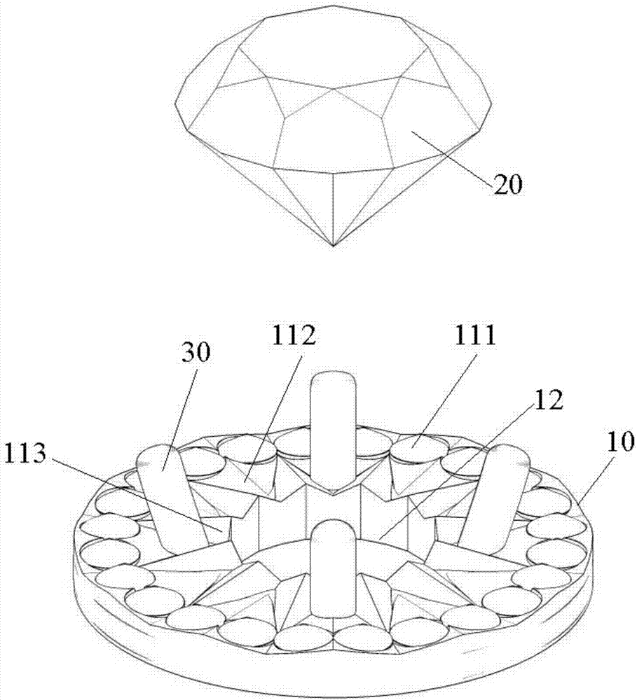 具有强反光效果的钻石镶口组件及首饰饰品的制作方法