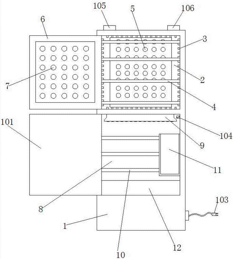 一種可變換內(nèi)部存儲空間的消毒柜的制作方法與工藝