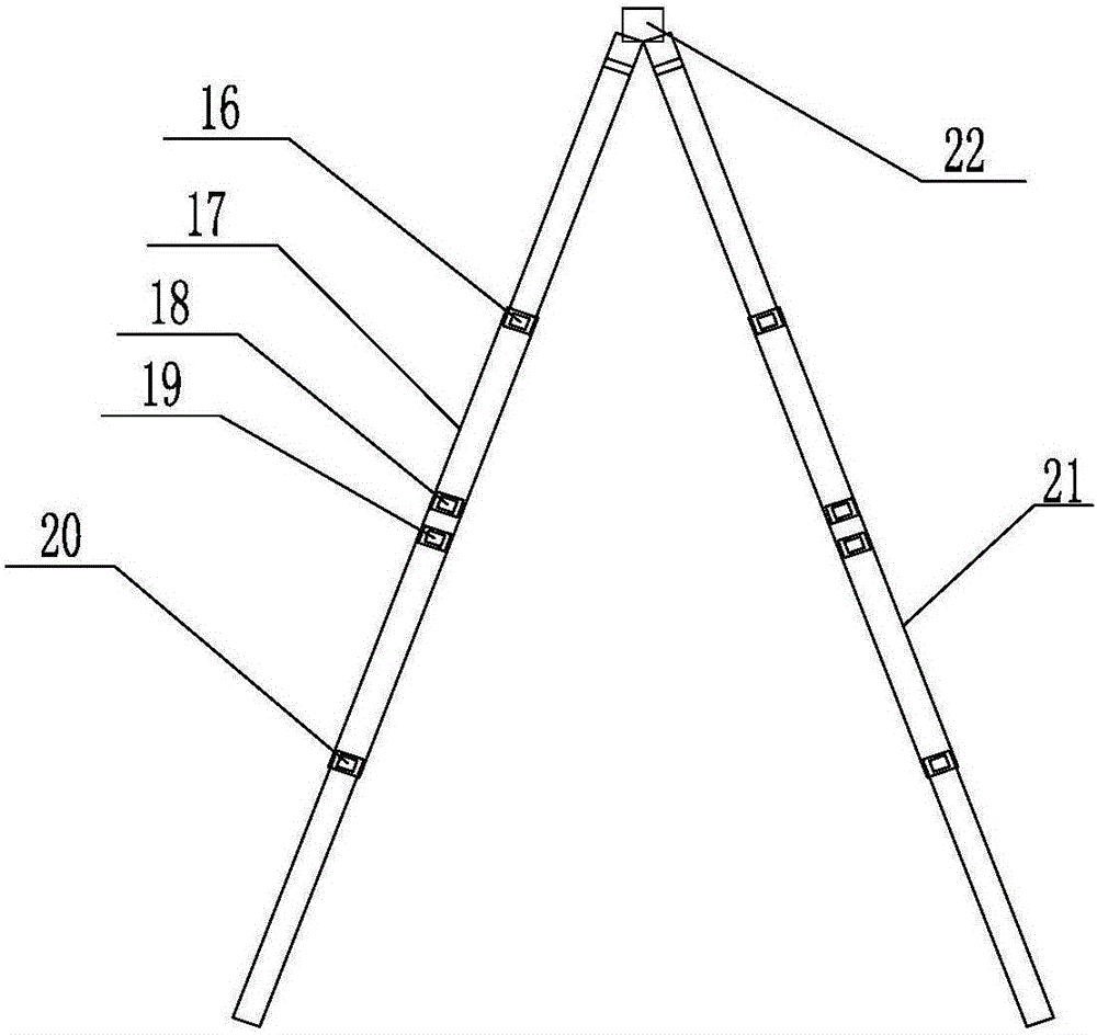 矿井用可伸缩便携式人字梯的制作方法与工艺