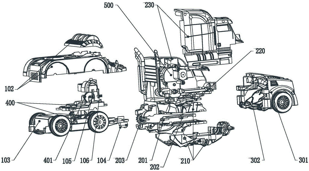 一种变身机器人玩具车的制作方法与工艺