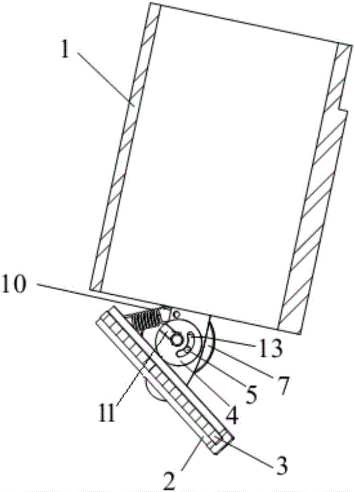 一种调节裂隙灯适配器反射镜垂直方向的调节装置的制作方法