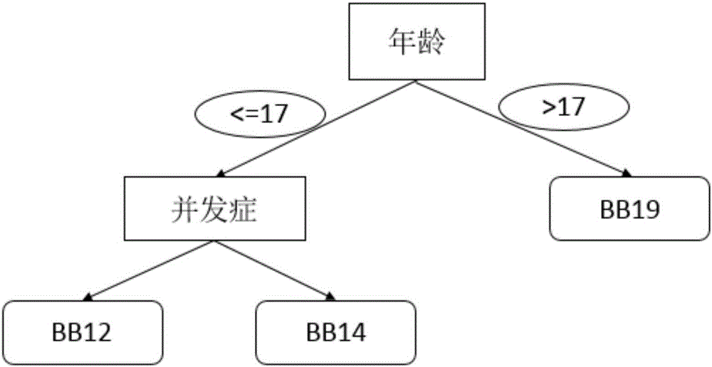 一种基于决策树算法的疾病诊断分组的实现方法与流程