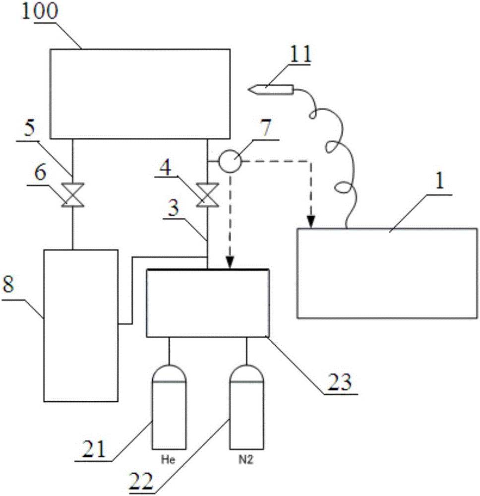 一種氦氣濃度關(guān)聯(lián)型氦氣檢漏系統(tǒng)的制作方法與工藝