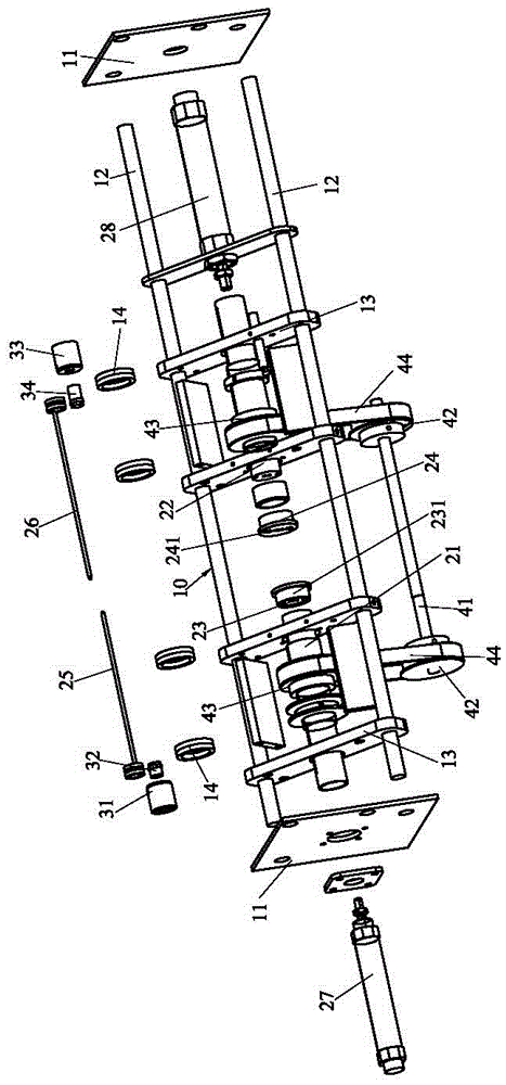 無芯收卷機(jī)穿針夾緊結(jié)構(gòu)的制作方法與工藝