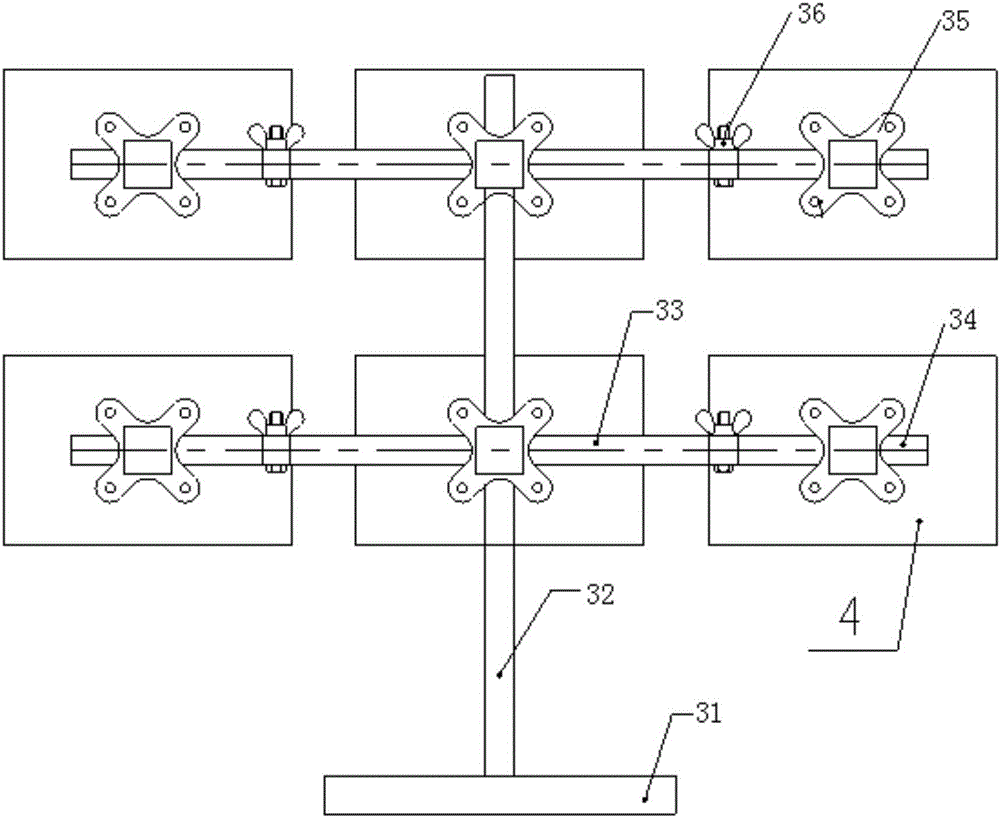 用于機房監(jiān)控的多屏幕支撐裝置的制作方法