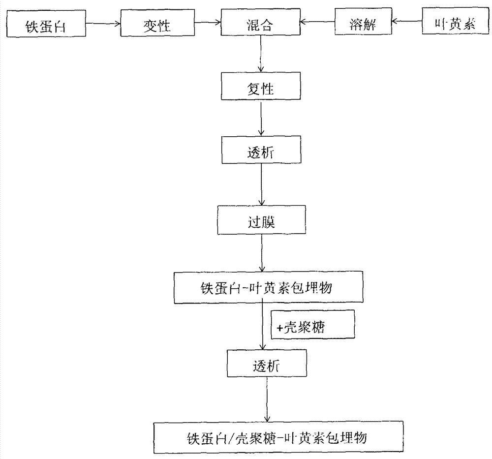 一种基于铁蛋白/壳聚糖的天然色素分子包埋物的制备方法与流程