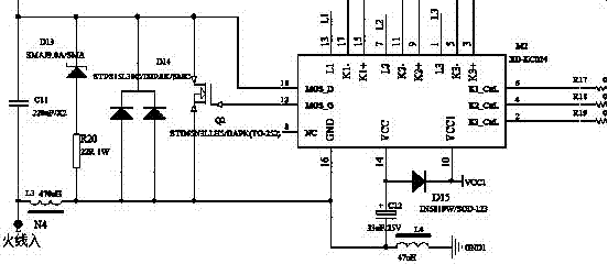 智能單火線開關電路及控制方法與流程