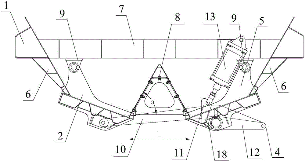 鐵路漏斗車底門的制作方法與工藝