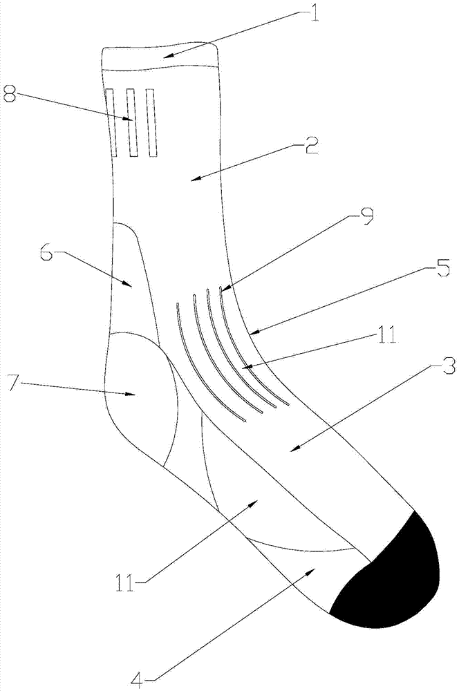 一种反光袜的制作方法与工艺