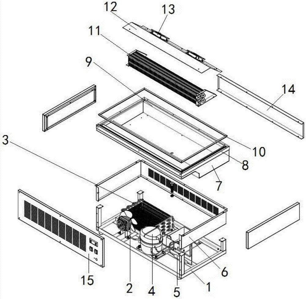 一种分离式展示柜的制冷一体机组的制作方法与工艺