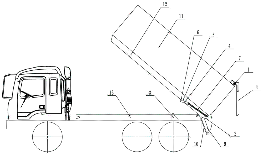 平推式自卸车构造图图片