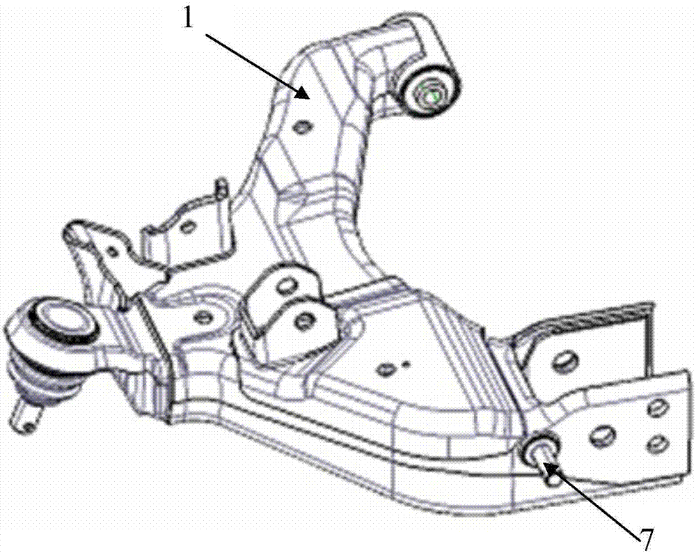 一种带扭杆弹簧连接支架的下控制臂及汽车的制作方法与工艺