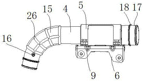 一种发动机进气系统空滤器连接段管道结构的制作方法与工艺