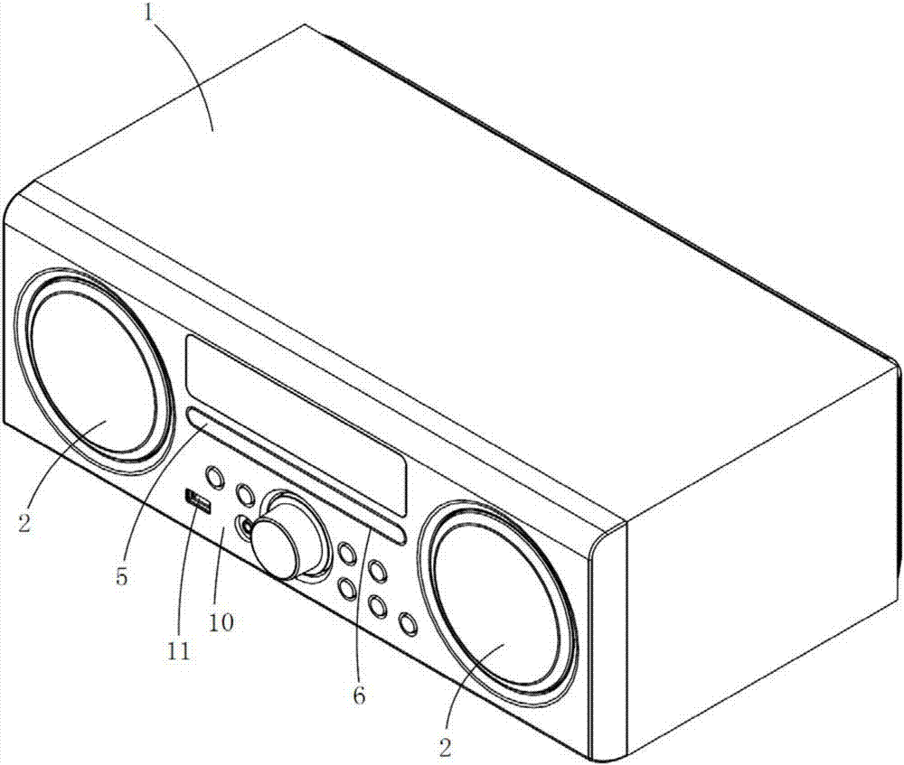 一種喇叭與cd機芯組件共腔體的高清數字音響的製作方法