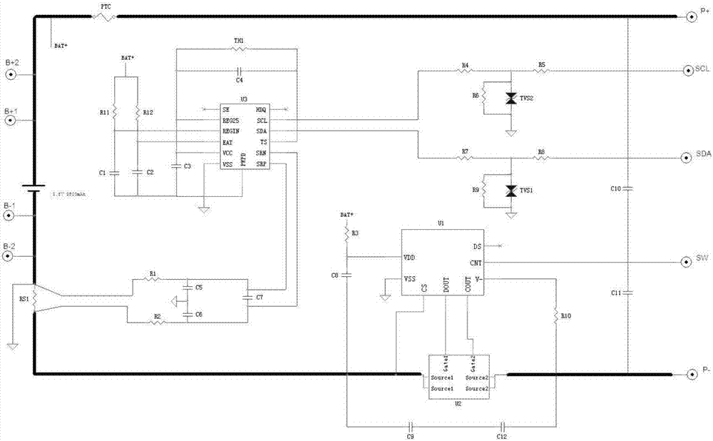 電池大電流快充與放電的保護(hù)與監(jiān)控電路的制作方法與工藝