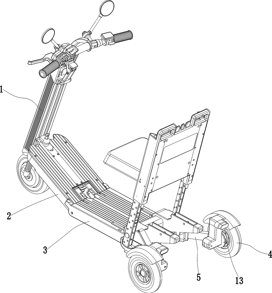 一种用于折叠电动三轮车上的悬挂减震装置的制作方法