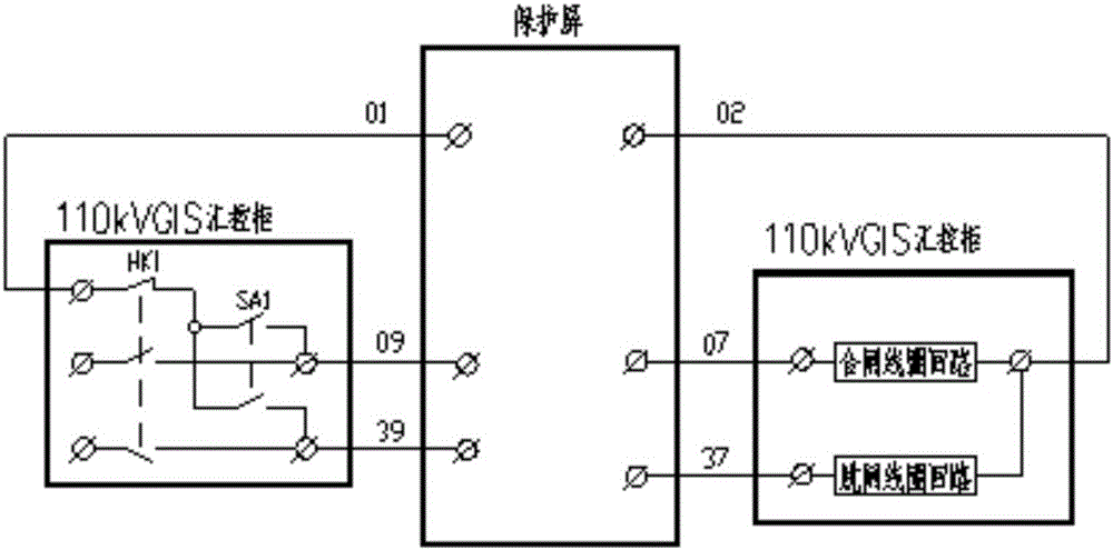 本實用新型實施例的斷路器控制電路,通過把保護屏中的斷路器操作迴路